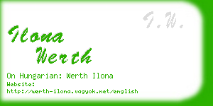 ilona werth business card